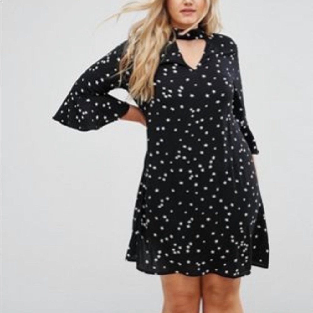 Midi Black Star Dress